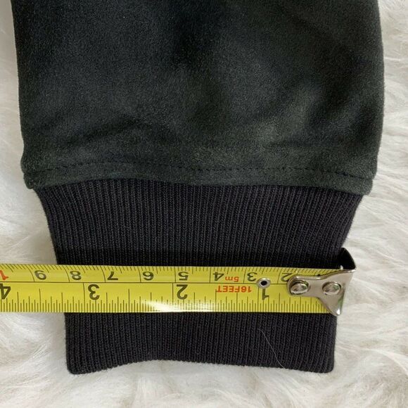 All Saints Sirius Jacket Hoodie Goat Suede Sleeves Men Size Extra Small - Picture 11 of 11
